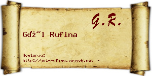 Gál Rufina névjegykártya